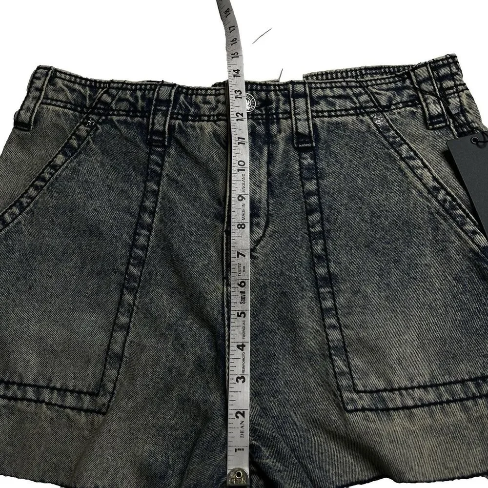 NEW True Religion Big T Cargo Pants Y2K Men 31x34 Acid Wash Denim Baggy Loose